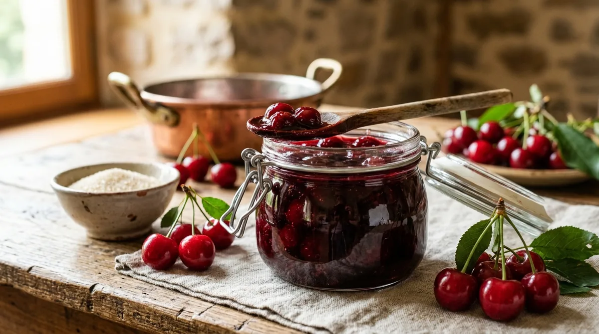 Recette confiture de cerises de grand-mère : méthode traditionnelle et astuces